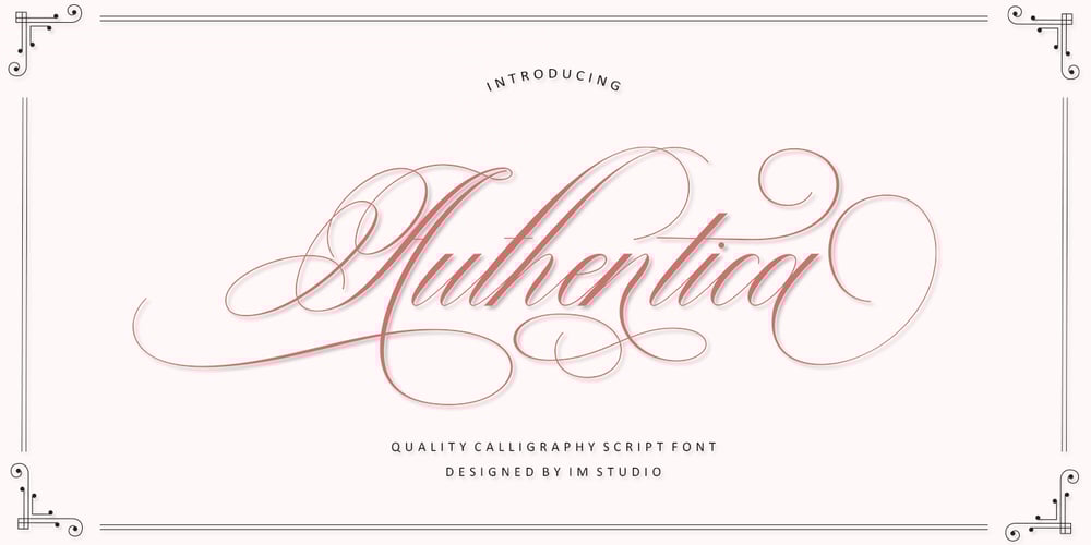 Authentica Script font