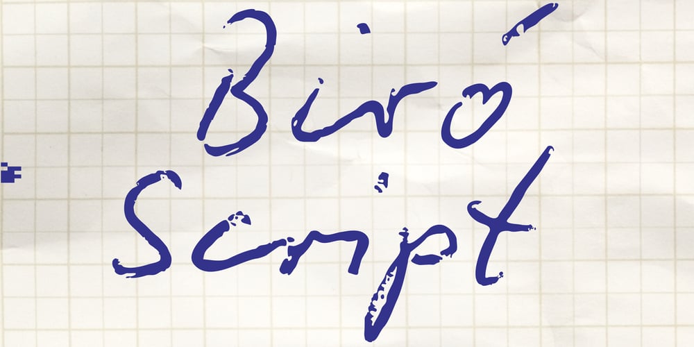 Biro Script Plus font