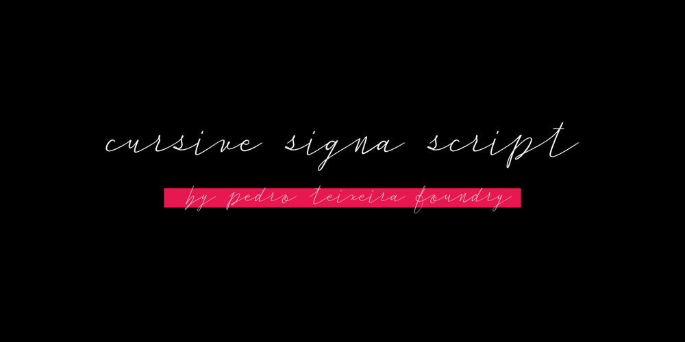 Cursive Signa Script font