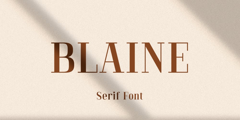 Blaine font