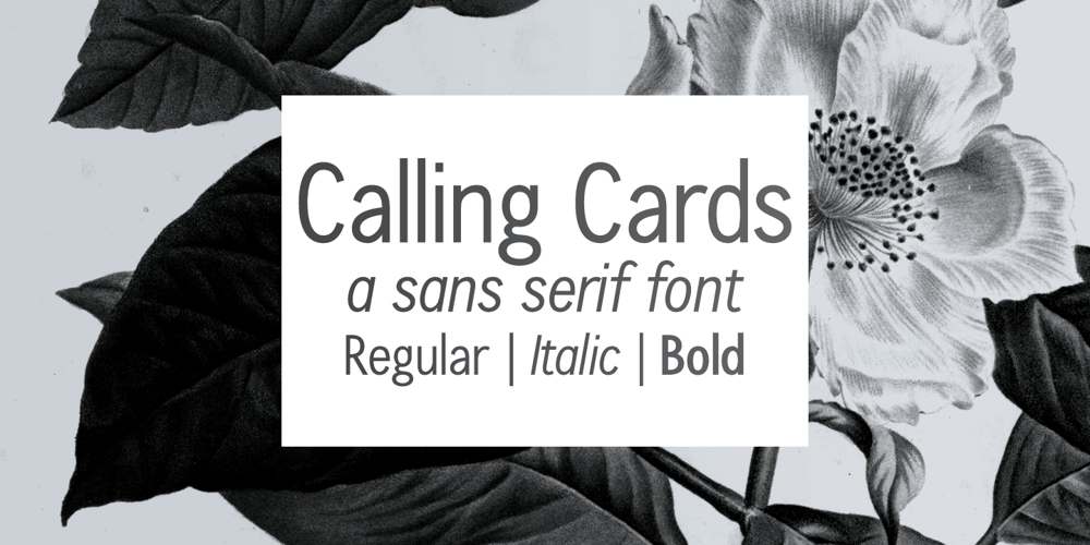 Calling Cards font