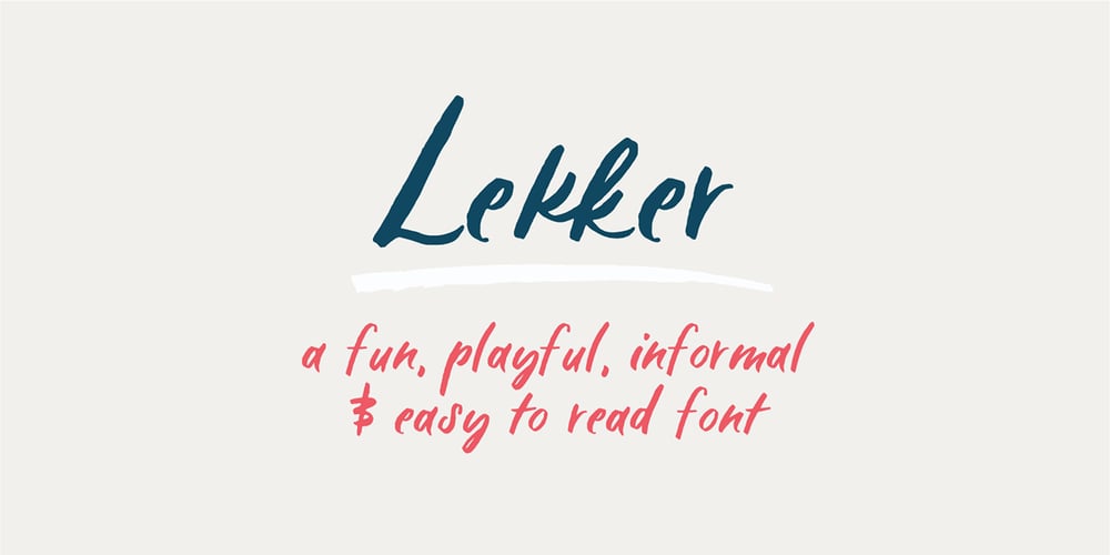 Lekker font