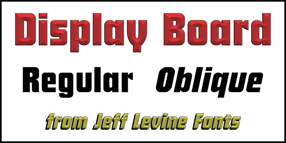 Display Board JNL font