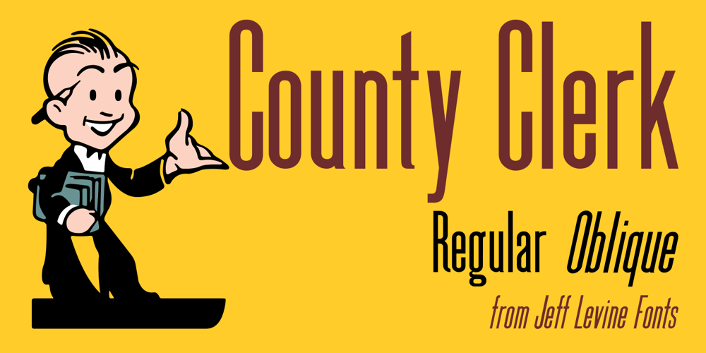 County Clerk JNL font
