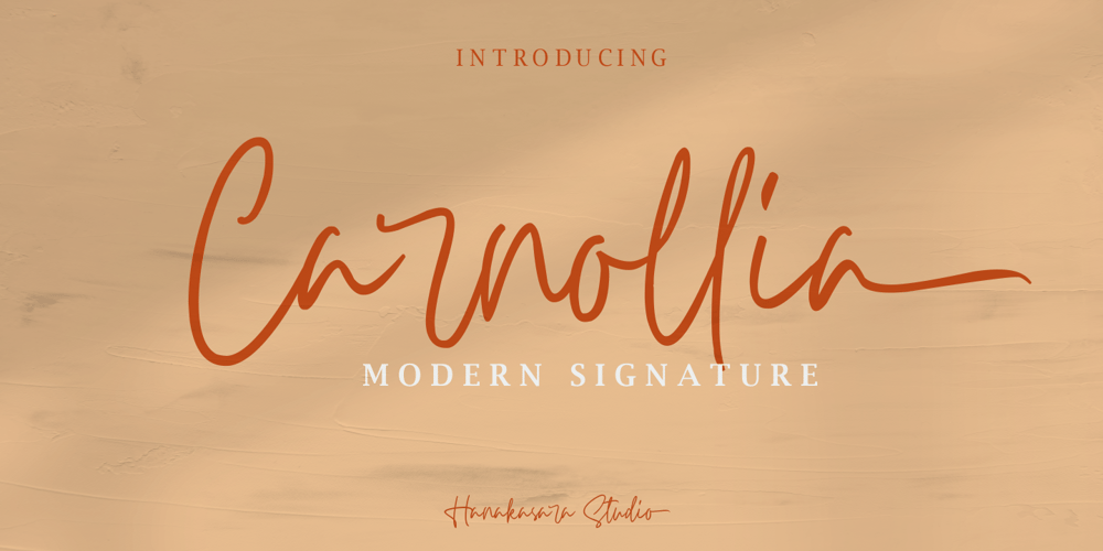 Carnollia Signature font