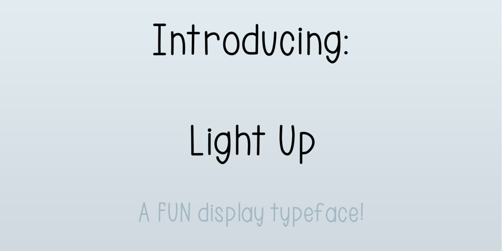 Light Up font