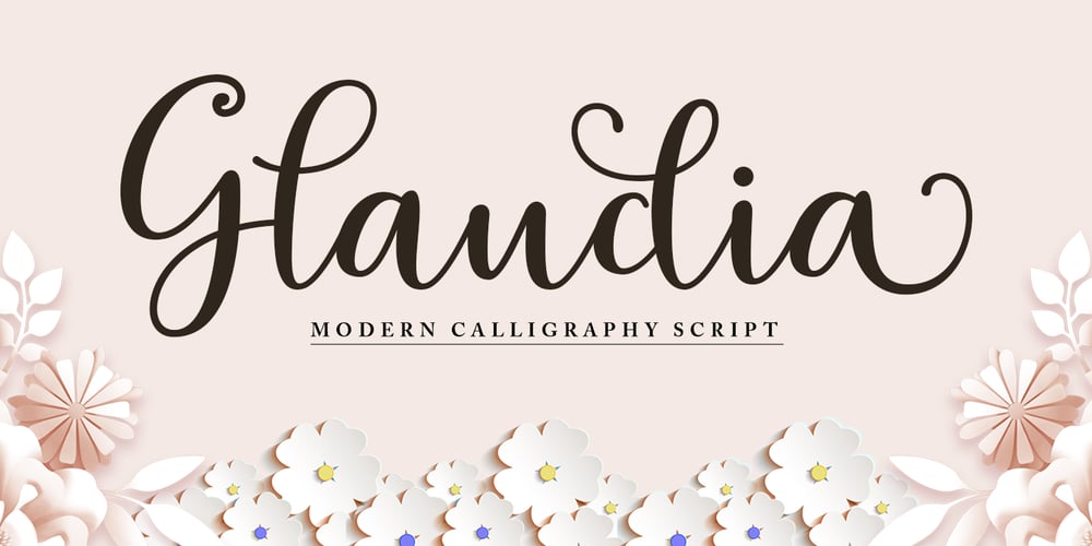 Glaudia Script font