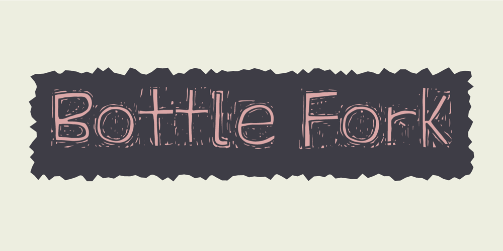 Bottle Fork font