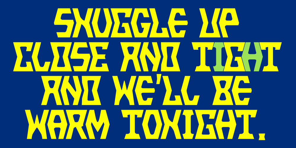 Snuggels font