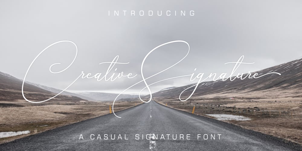 Creative Signature font