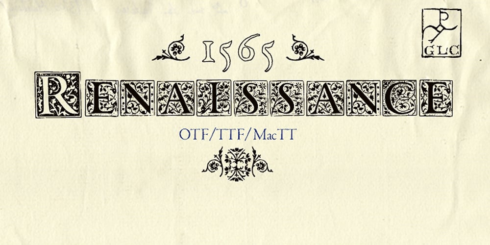 1565 Renaissance font