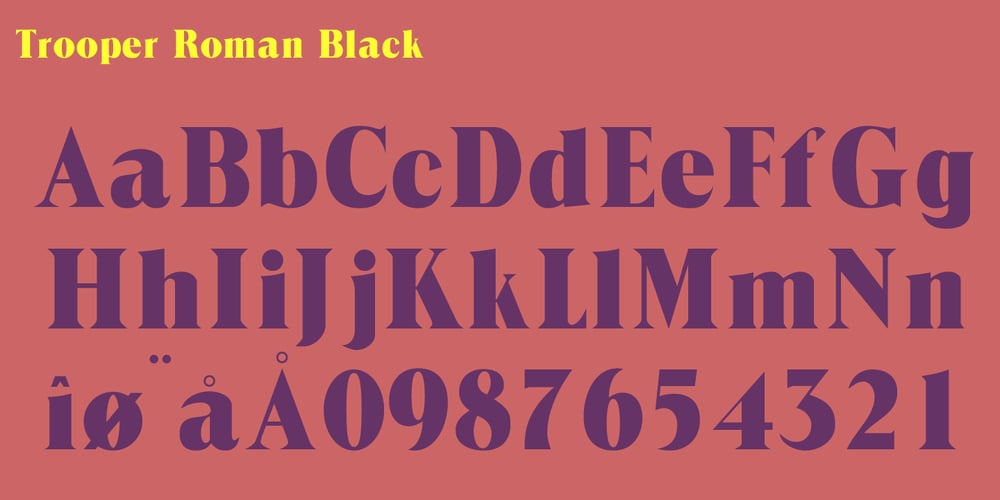 Trooper Roman Black font
