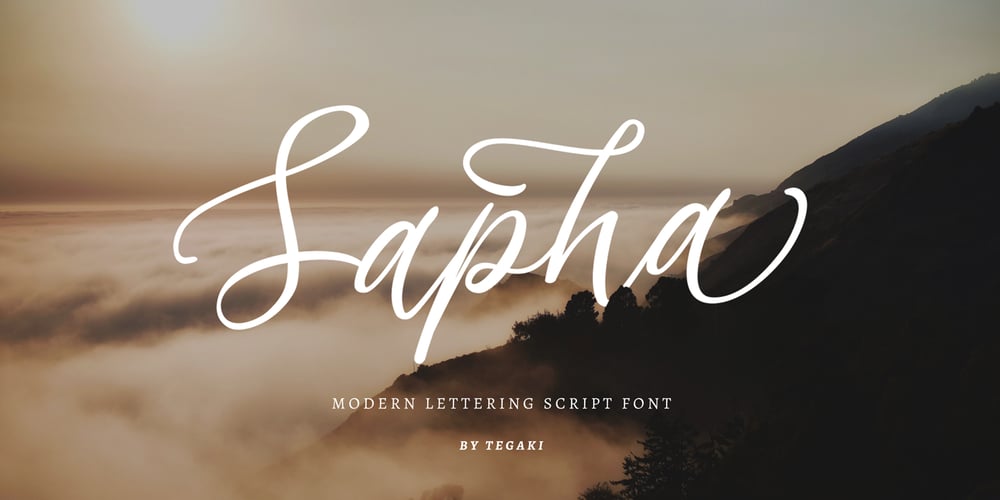 Sapha script font