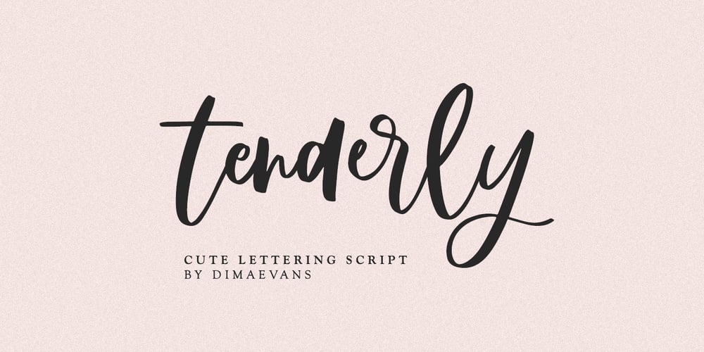 Tenderly font