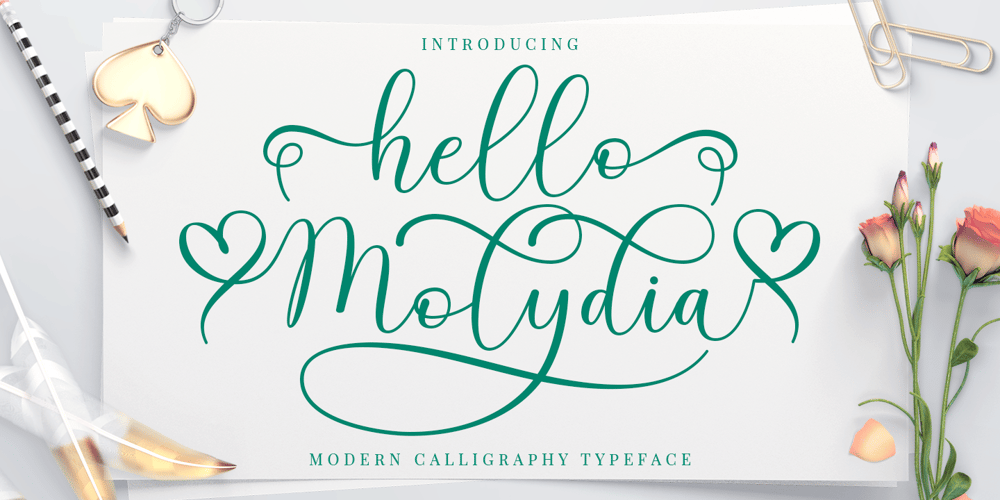 Hello Molydia font