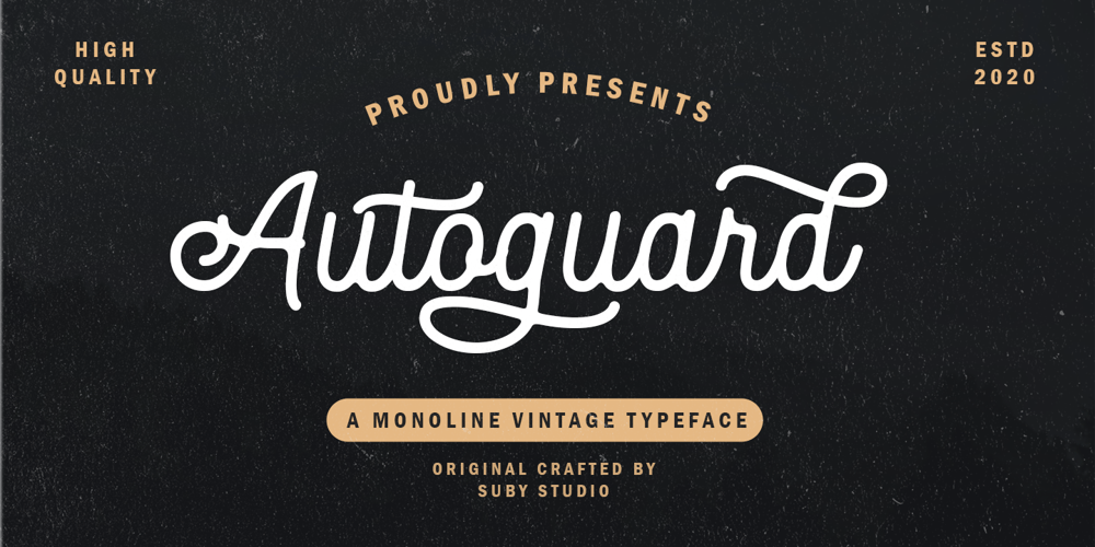 Autoguard font