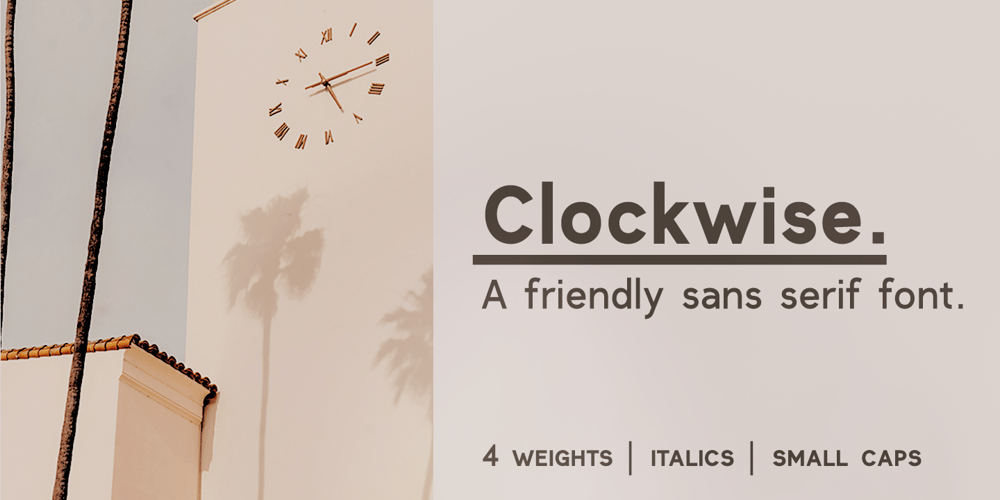 Clockwise font