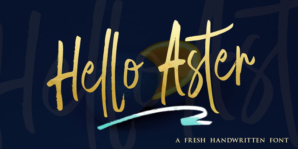 Hello Aster font