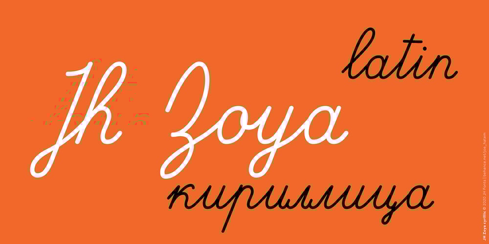 JH Zoya Cyrillic font