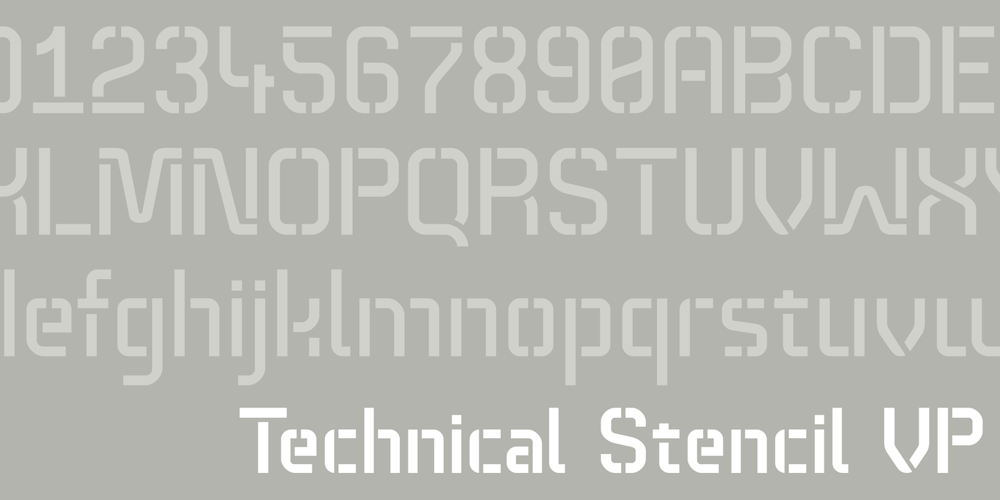Technical Stencil VP font
