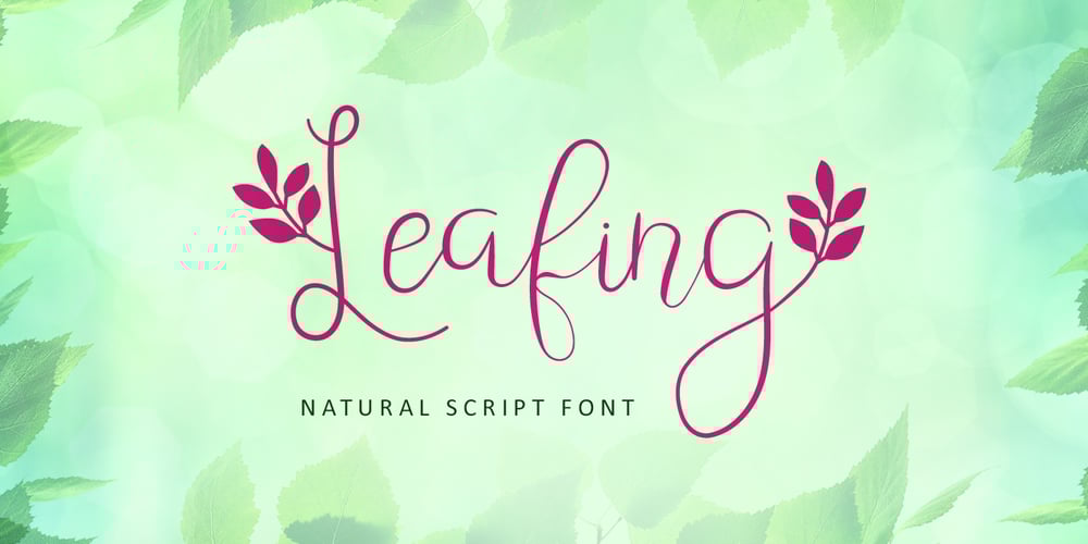 Leafing font