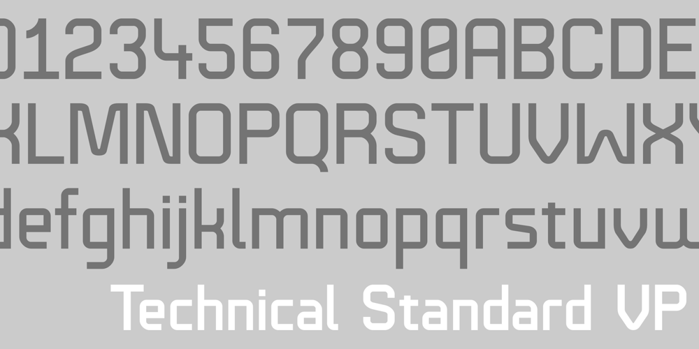 Technical Standard VP font