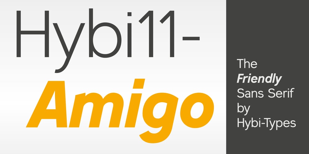 Hybi11 Amigo font