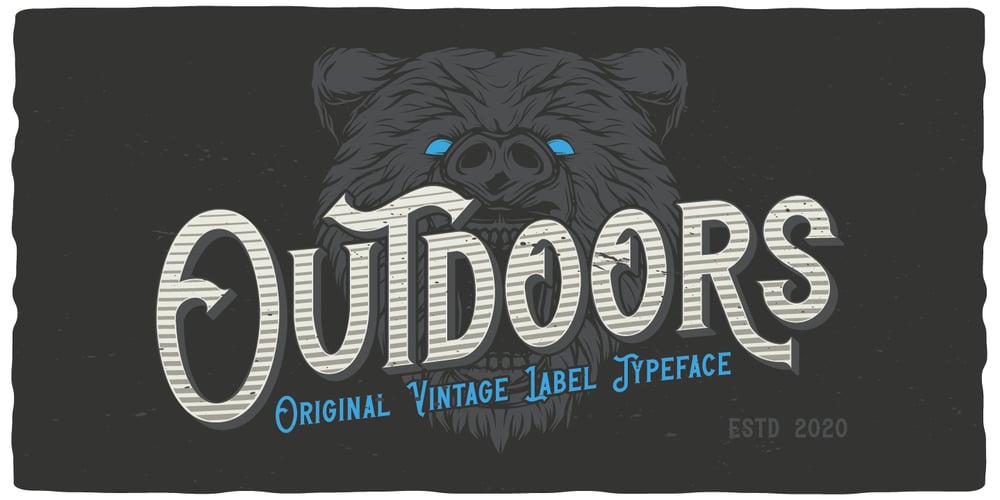 Outdoors font