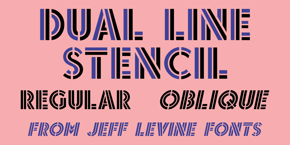 Dual Line Stencil JNL font