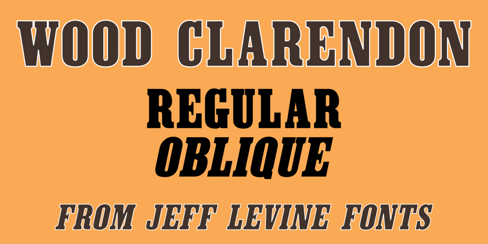 Wood Clarendon JNL font