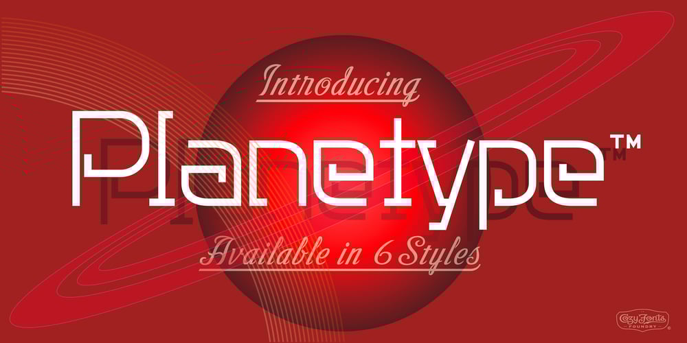 Planetype font