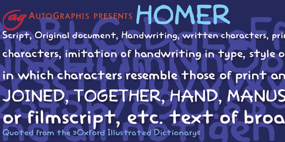 Homer font