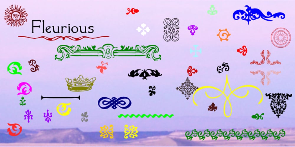 Fleurious font