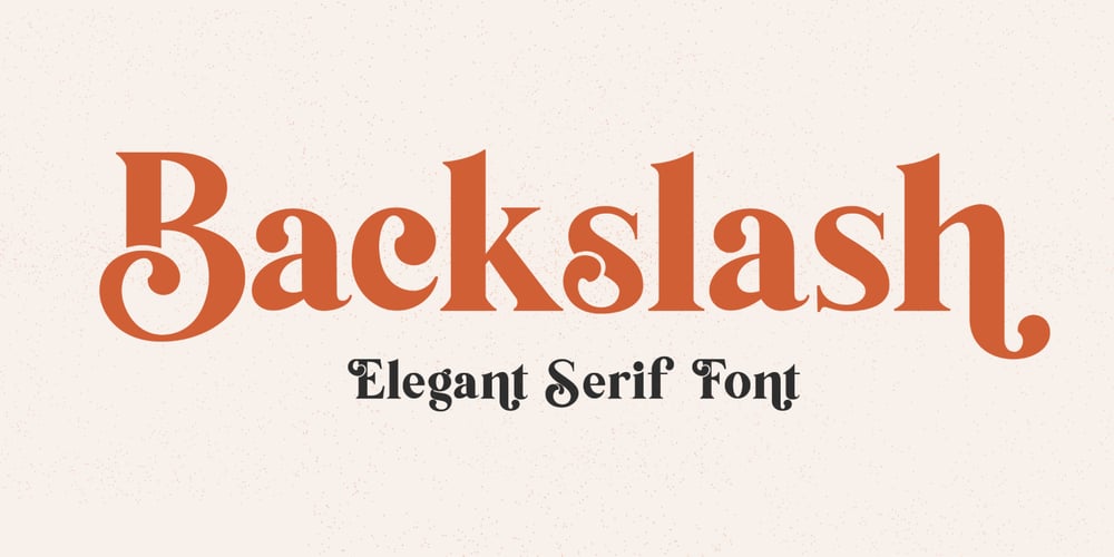 Backslash font