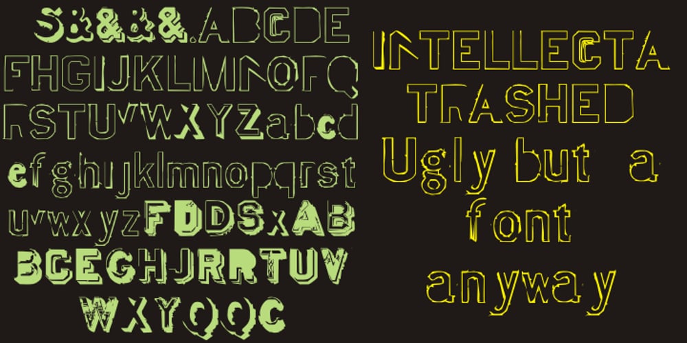 Intellecta Trashed font