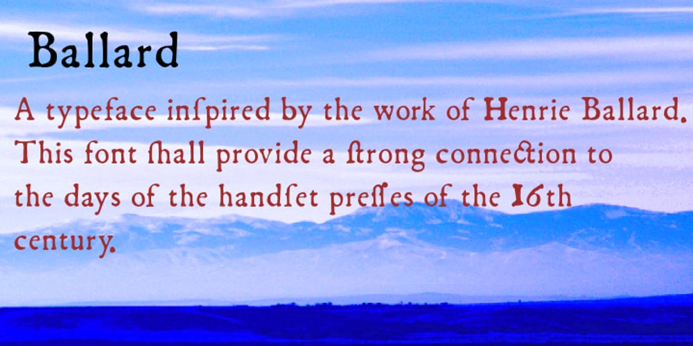 Ballard font