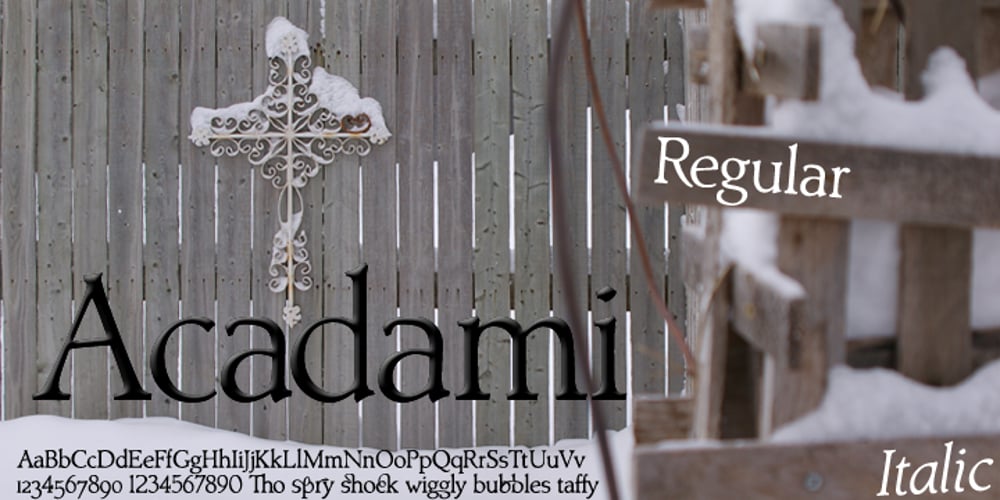 Acadami font