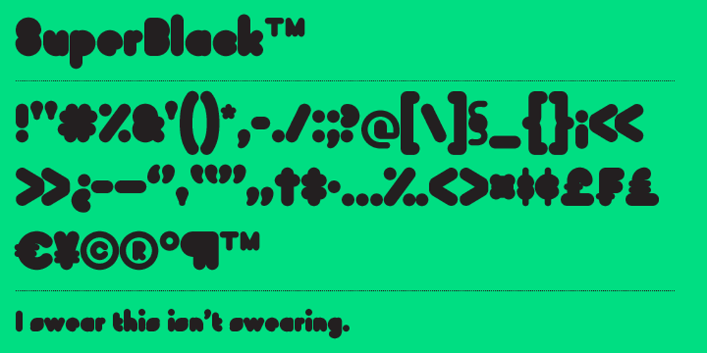 SuperBlack font