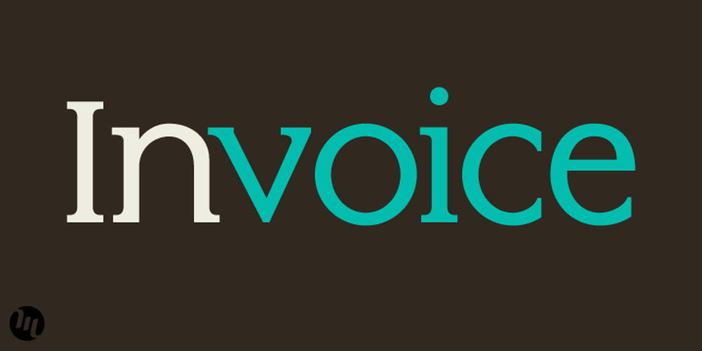 Invoice font