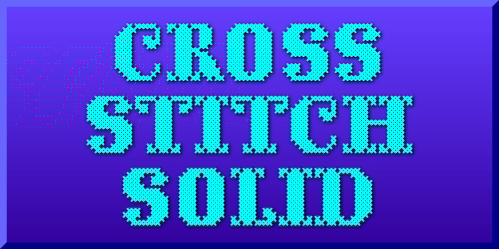 Cross Stitch Solid font
