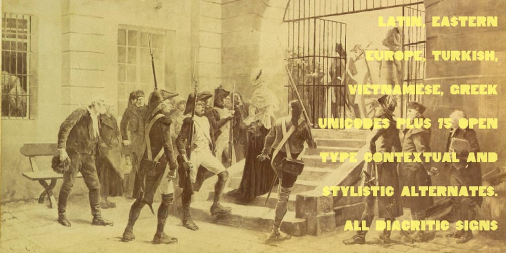 Heptagon French font