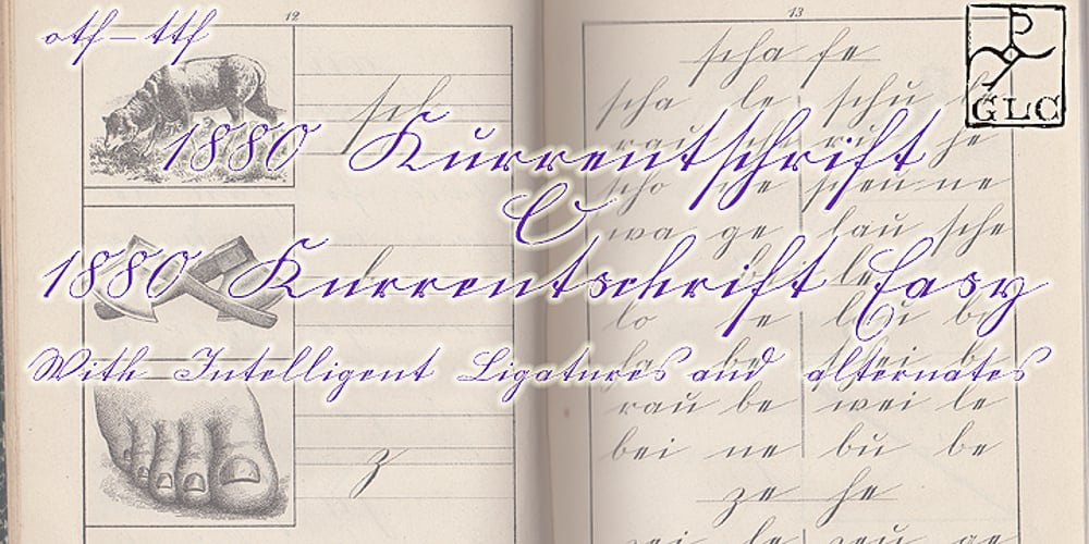 1880 Kurrentshrift font