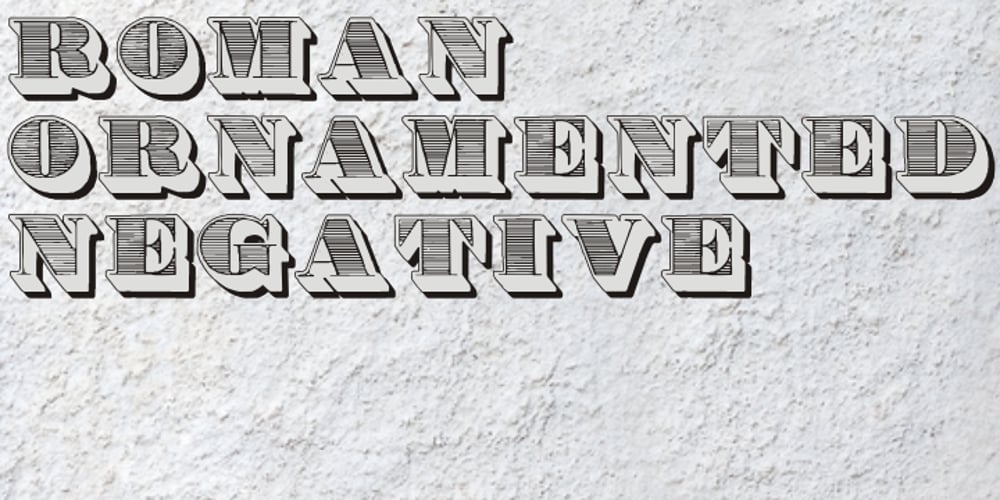 Roman Ornamented font
