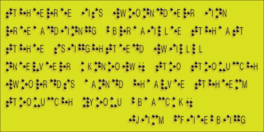 Braille Alpha font