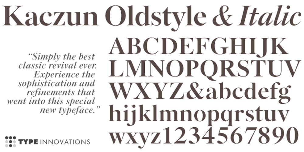 Kaczun Oldstyle Bold font