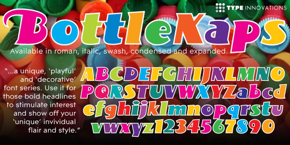 BottleKaps font