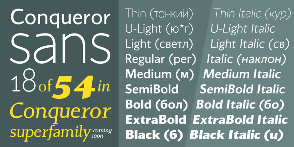 Conqueror Sans font