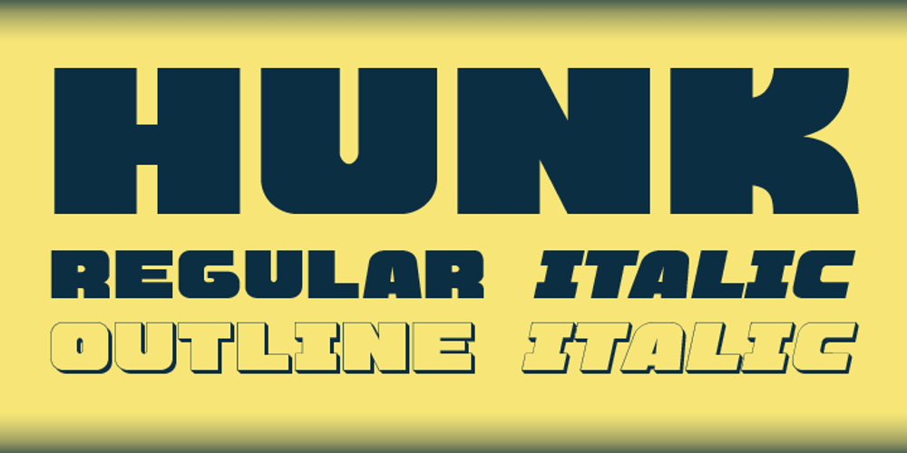 Hunk font