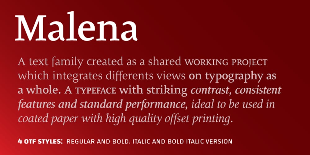 Malena font