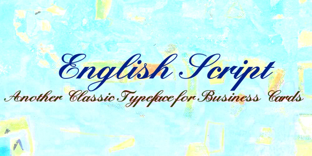 English Script font